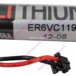 TOSHIBA ER6VC119A / 3.6V PLC Lithium Battery พร้อมสายและขั้วต่อ (ขั้วสีดำ)