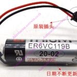 TOSHIBA ER6VC119B / 3.6V PLC Lithium Battery พร้อมสายและขั้วต่อ (ขั้วสีดำ)
