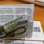 TOSHIBA ER6VC3N / 3.6V PLC Lithium Battery พร้อมสายและขั้วต่อ (ขั้วสีดำ)