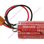 PLC Battery Maxell ER17/33 3.6V with Brown Plug