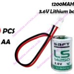 SAFT LS14250 Lithium Battery 3.6V (1/2 AA size) with Connector - ชาร์จไม่ได้