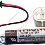 ลิเธียม แบตเตอรี่ TOSHIBA ER6V / 3.6V PLC Lithium Battery พร้อมสายและขั้วต่อ (ขั้วสีดำ)